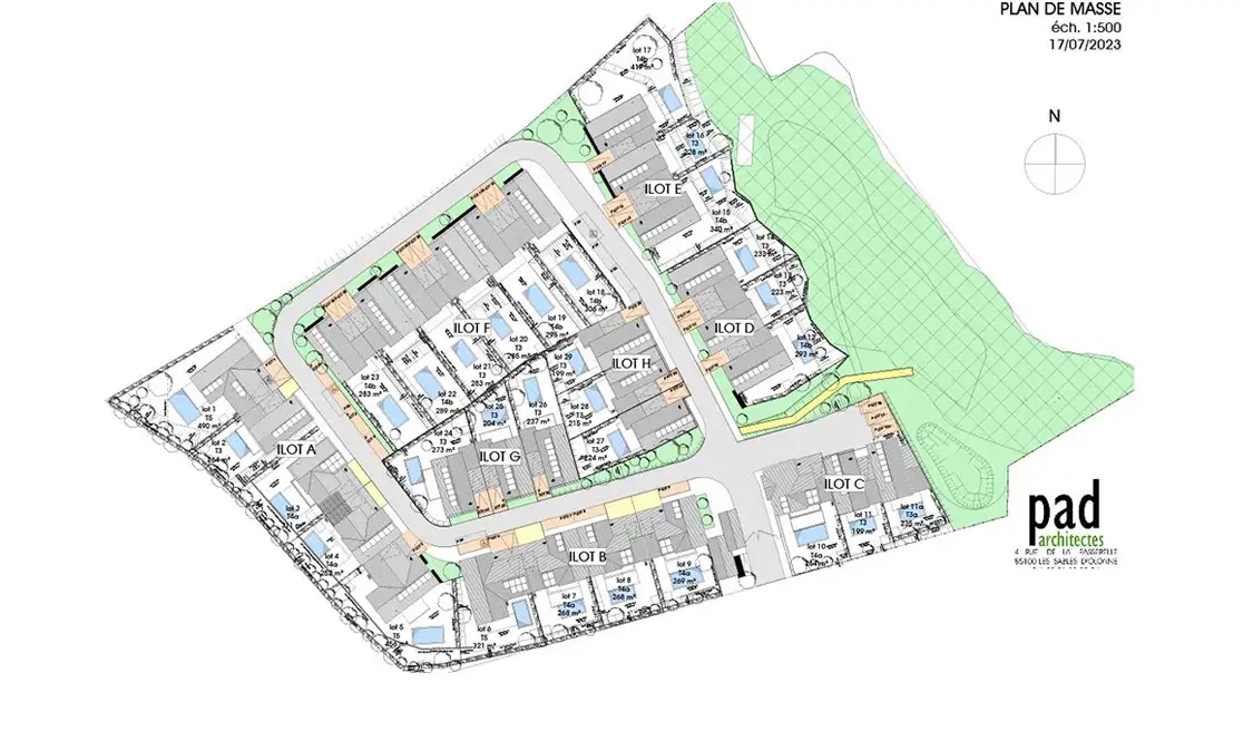 Plan de masse du programme Grenn Village